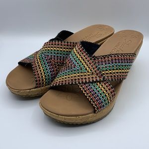 Skechers Luxe Foam Cali Beverlee Delighted Wedge Sandals